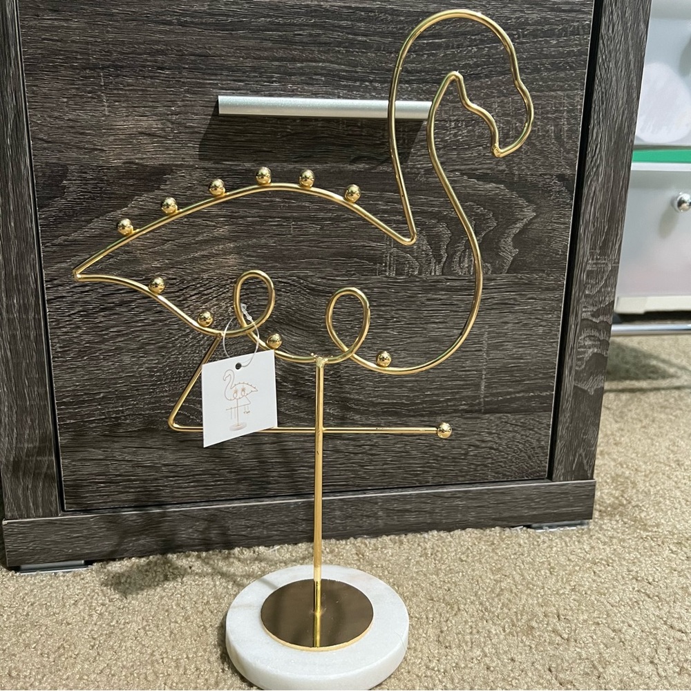Flamingo Necklace Jewelry Holder Display